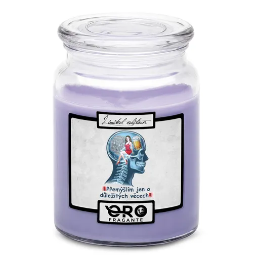 Svíčka Důležité věci – automechanik (Vůně svíčky: Levandule)