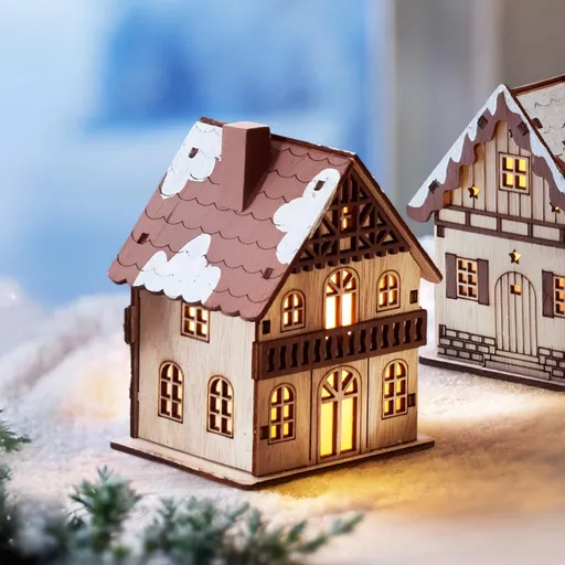 LED Dekorace Domeček dvoupatrový