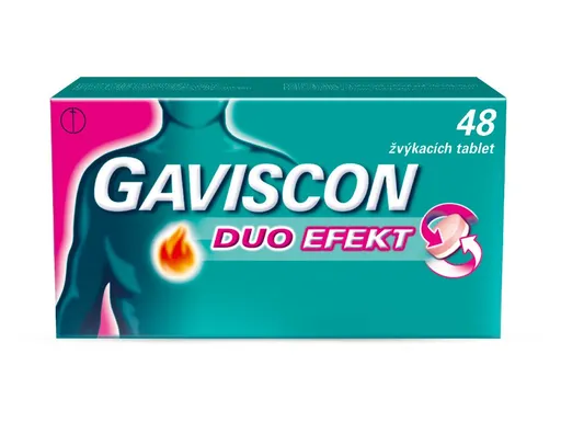 Gaviscon Duo Efect 48 žvýkacích tablet