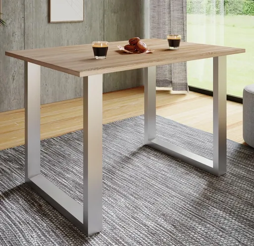 VCM Jídelní stůl Xona 140x80 U-nohy, dub sonoma