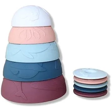 Jellystone Designs Silikonové stohovací kelímky zemitá (9343900009201)