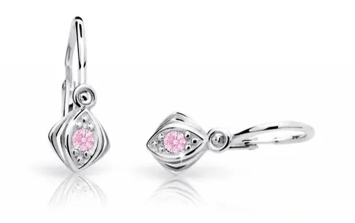 Cutie Jewellery Dětské náušnice z bílého zlata C1897-10-X-2 růžová
