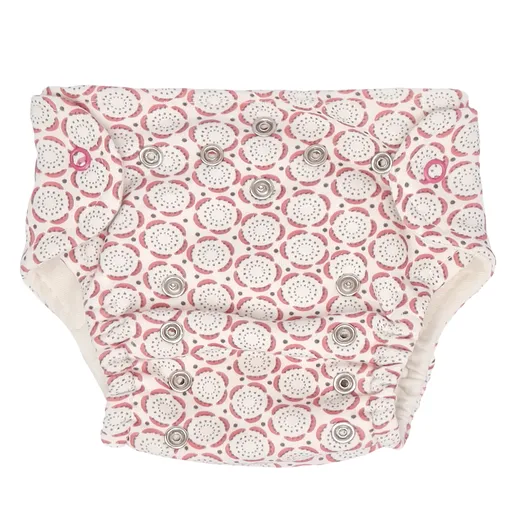 Baby Nellys Mamatti Látková plenka EKO sada - kalhotky + 2 x plenka, vel. 5-14 kg, Rozeta