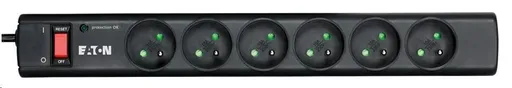 Eaton Protection Strip 6 FR, přepěťová ochrana, 6 zásuvek, 1m