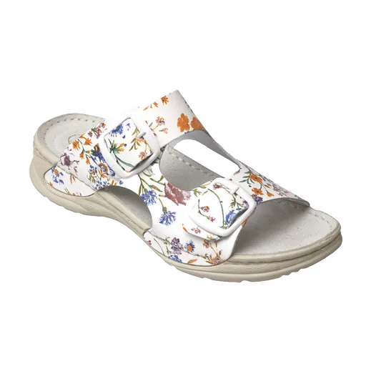 SANTÉ Dámské pantofle D/10/FLORA BÍLÁ v.41