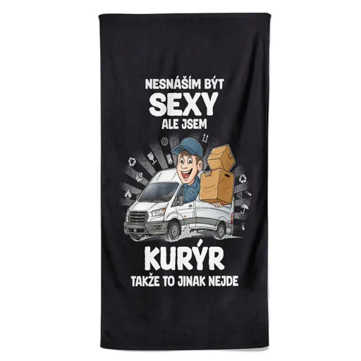 Osuška Sexy kurýr (Velikost osušky: 70x140cm)