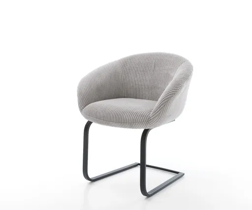 Jídelní židle Vinka-Flex s područkami manšestr stříbrná šedá