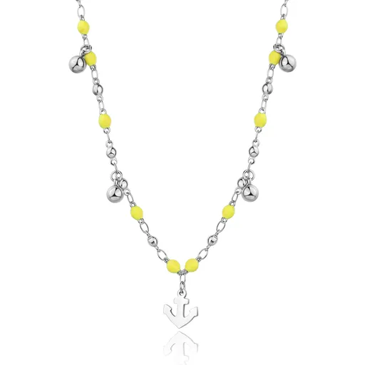 S'Agapõ Korálkový náhrdelník s přívěsky Kotva Vibes SVB54