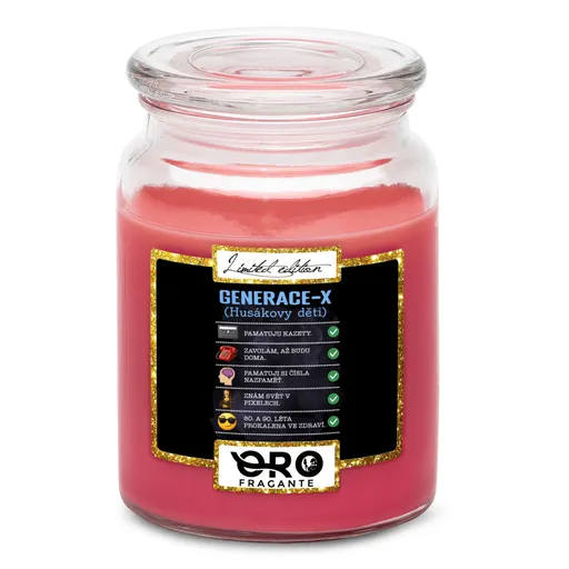 Svíčka Generace X – nastavení (Vůně svíčky: Višně v čokoládě)