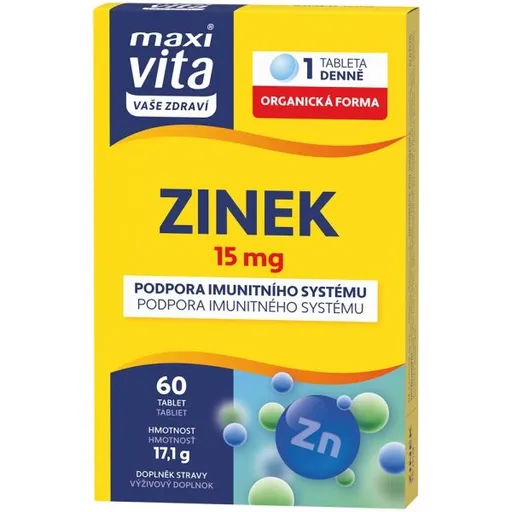 VITAR MAXI VITA ZINEK 15 MG 60 TAB Doplněk stravy, , velikost