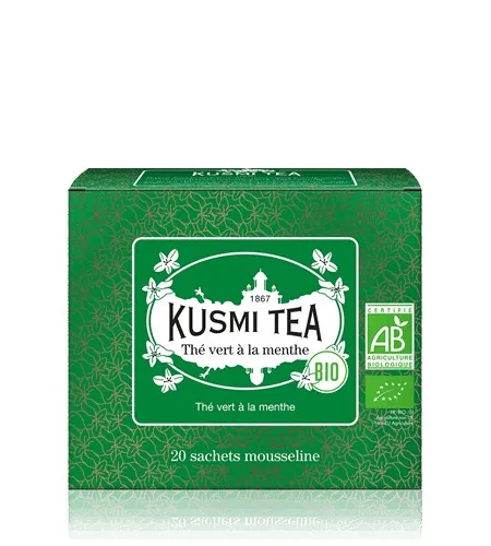 Kusmi Tea Spearmint green tea 20 mušelínových sáčků BIO 40 g