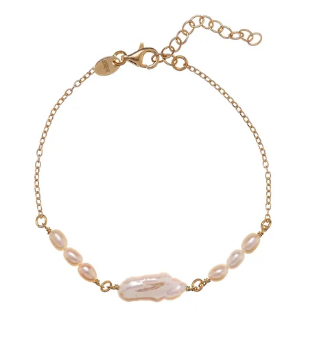 Alisia Pozlacený náramek s pravými perlami AL5111.01.000