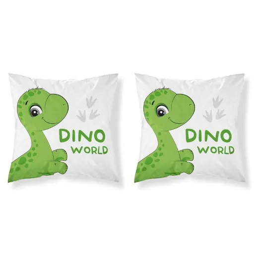 Návlek bavlněný pro děti, Dino world, zelený, 40 x 40 cm
