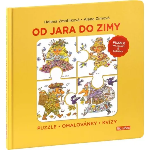 ELLA & MAX OD JARA DO ZIMY Puzzle, básničky, omalovánky, kvízy, mix, velikost
