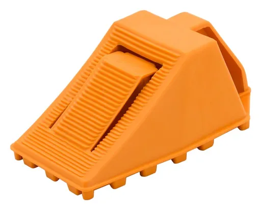 Klín pod kolo s brzdou, oranžový