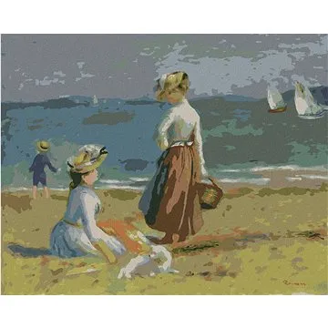 Diamondi - Diamantové malování - POSTAVY NA PLÁŽI (A. RENOIR), 40x50 cm, bez rámu a bez vypnutí plát (604725A)