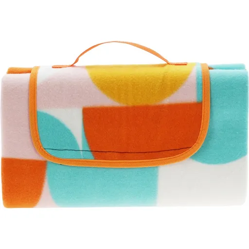 Pikniková deka Retro kostka 130 x 150 cm, oranžová