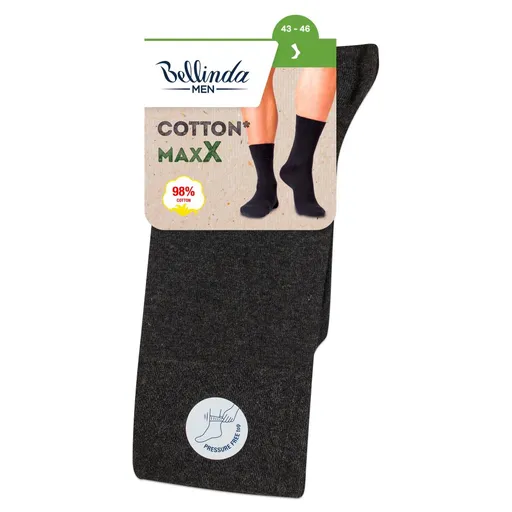 Bellinda COTTON MAXX vel. 42/46 pánské ponožky 1 pár šedé