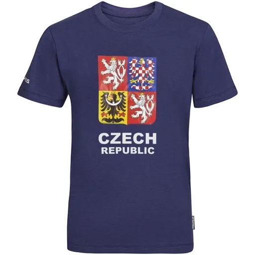 PROGRESS CZ TSHIRT JR Juniorské bambusové triko pro fanoušky, tmavě modrá, velikost 128-134