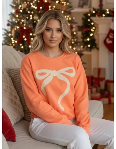 Dámská mikina one size oversize SOFTTIE oranžová