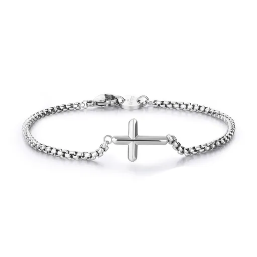 S'Agapõ Stylový pánský náramek Křížek Rogue SRG12