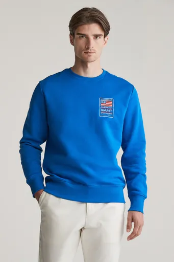 MIKINA GANT GRAPHIC C-NECK LAPIS BLUE