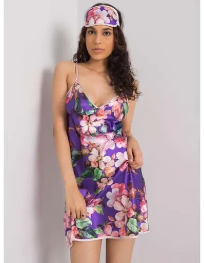 Dámská noční košile květinová MAISEY fialová