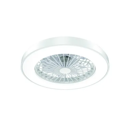 ACA Lighting bílý stropní ventilátor se stmívatelným LED svítidlem 50cm s dálkovým ovládáním FANOKWH10G