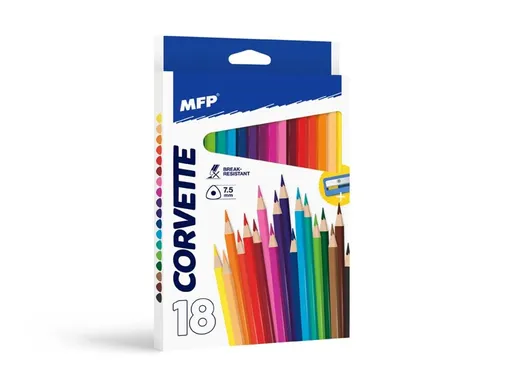 pastelky 18 ks triangular s ořezávátkem 6330511 - MFP Paper