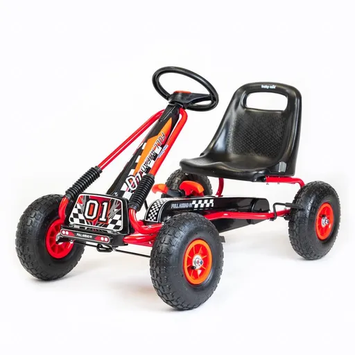 Baby Mix Dětská šlapací motokára Go-kart  Razor červená