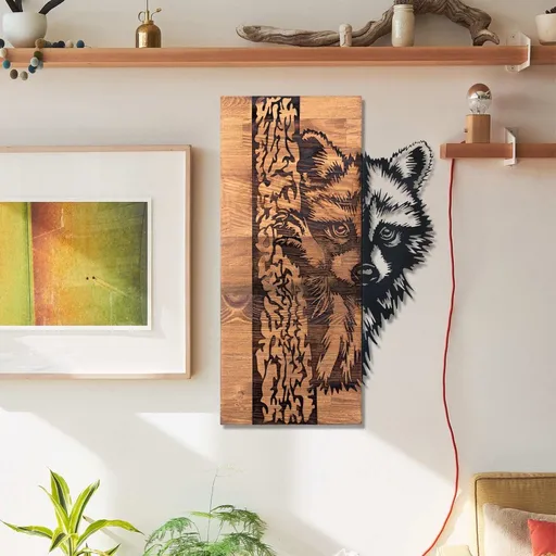 Dekorativní dřevěný doplněk na zeď Folivora