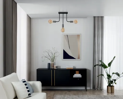 Indigeo 48x42x8cm lustr 3 černý