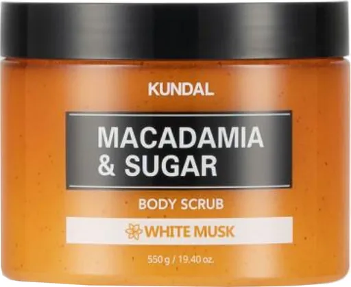 KUNDAL Tělový peeling Macadamia & Sugar White Musk (Body Scrub) 550 g