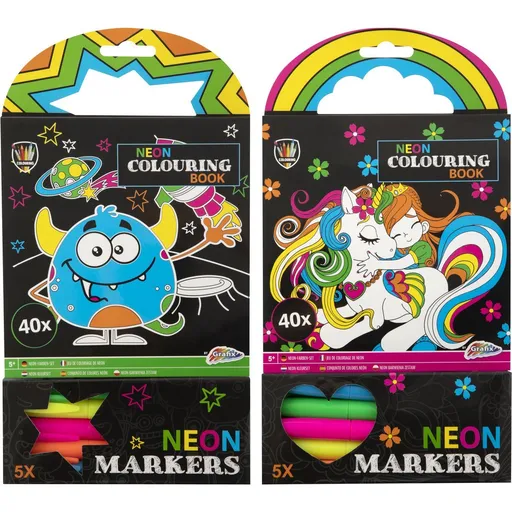 Omalovánky Neon s 5 fixami