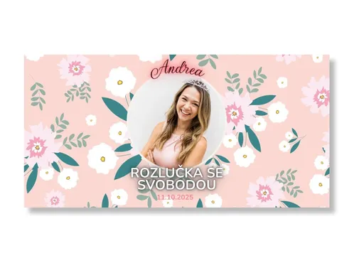 Personal Personalizovaný banner na rozlučku se svobodou Rozměr banner: 130 x 260 cm