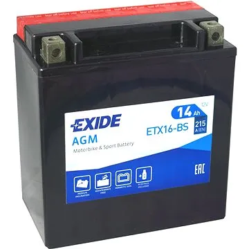 EXIDE ETX16-BS, 12V, 14Ah, 215A (ETX16-BS)