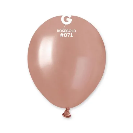 Balónek latexový MINI - 13 cm – Růžovo zlatý - RoseGold - 1 KS - SMART