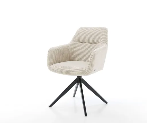 Otočná židle Pejo-Flex Cord Béžová Křížový rám široký Černá