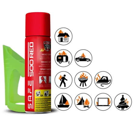 Hasicí sprej SAFE 500 RED 500ml pěnový + držák 50F