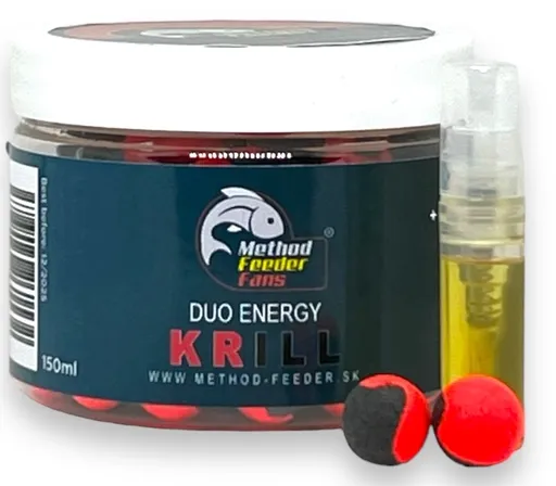 Method feeder fans pop up duo energy 12 mm 100 ml + sprej esence 2 ml - krill