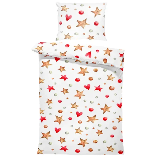 Povlečení Vánoční hvězdy (Rozměr : 1x140/220 + 1x90/70)