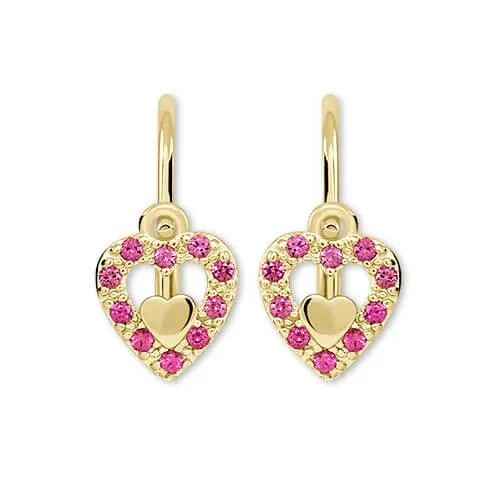 Soliter Dívčí srdíčkové náušnice ze zlata 745 239 001 00779 0000770