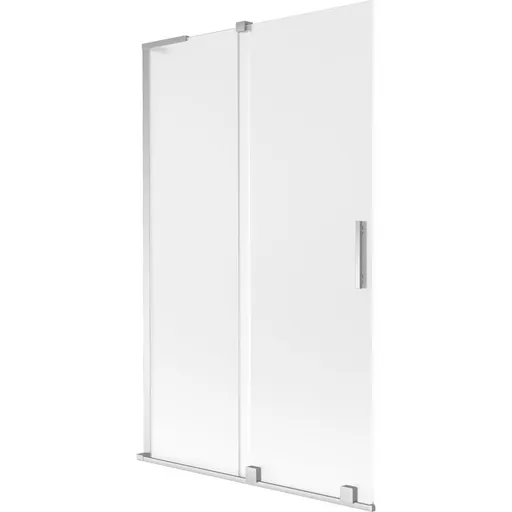 MEXEN/S Velar L dvoukřídlá posuvná vanová zástěna 110 x 150, dekor, chrom 896-110-003-31-01