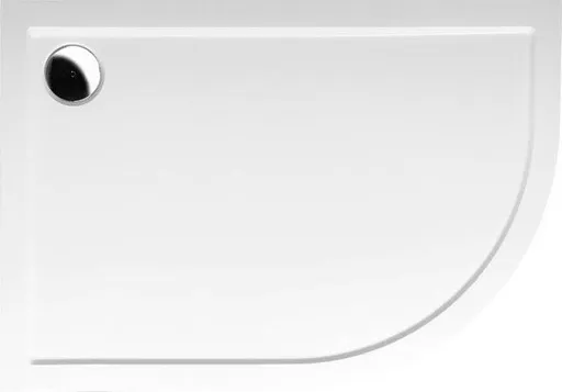 POLYSAN RENA L sprchová vanička z litého mramoru, čtvrtkruh 120x90cm, R550, levá, bílá 64611