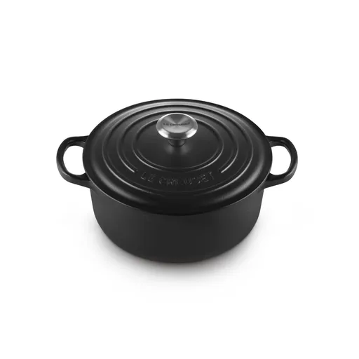 Kastrol SIGNATURE 20 cm, 2,4 l, SATIN BLACK, litina, Le Creuset