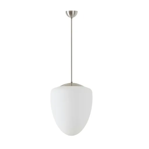 OSMONT AST60412 ASTRA P závěsné skleněné svítidlo nerez broušená / bílá IP40 3000 K 27W LED