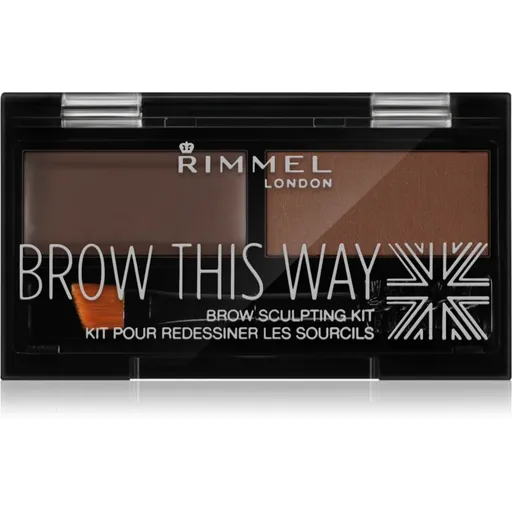 Rimmel Brow This Way paleta pro líčení obočí odstín 003 Dark Brown 1,3 g
