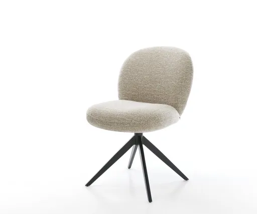 Jídelní židle Nube-Flex látka Měkký béžová křížová podnož