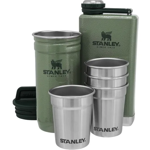 Stanley Dárkový set Adventure series placatka/butylka 250 ml + panáky 4 ks zelená