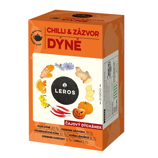 Leros Čajový dýchánek Chilli&zázvor&dýně 20x2 g